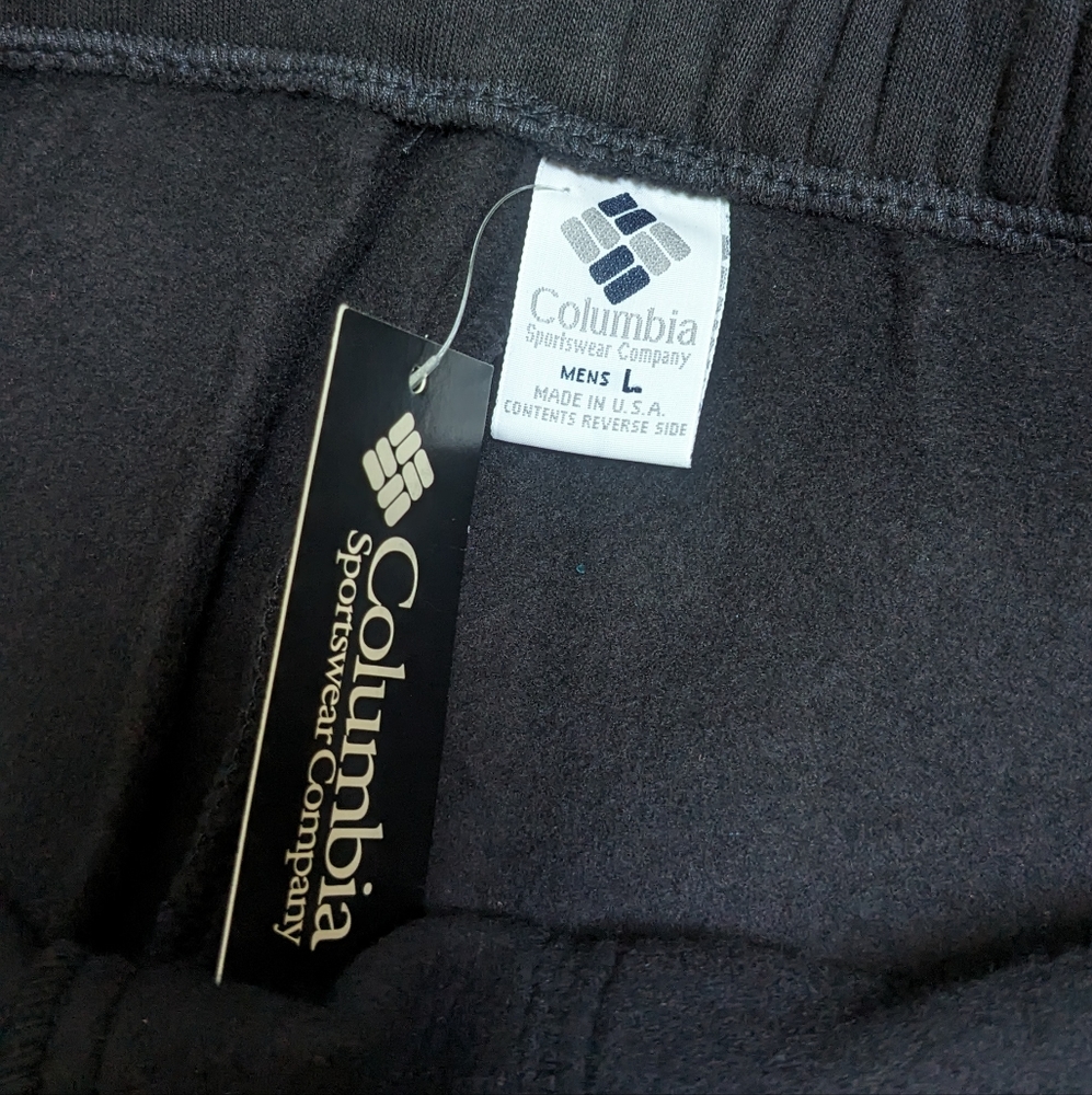 Columbia Men's NWT Black sweatpants adjustable waist Large hiking snow outdoors - Picture 3 of 7